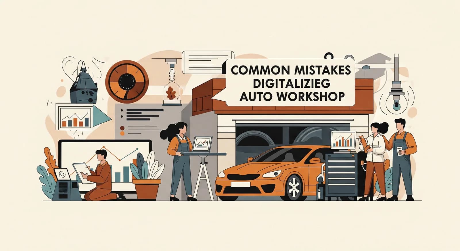 Vanlige feil når du digitaliserer et bilverksted (og hvordan du unngår dem)